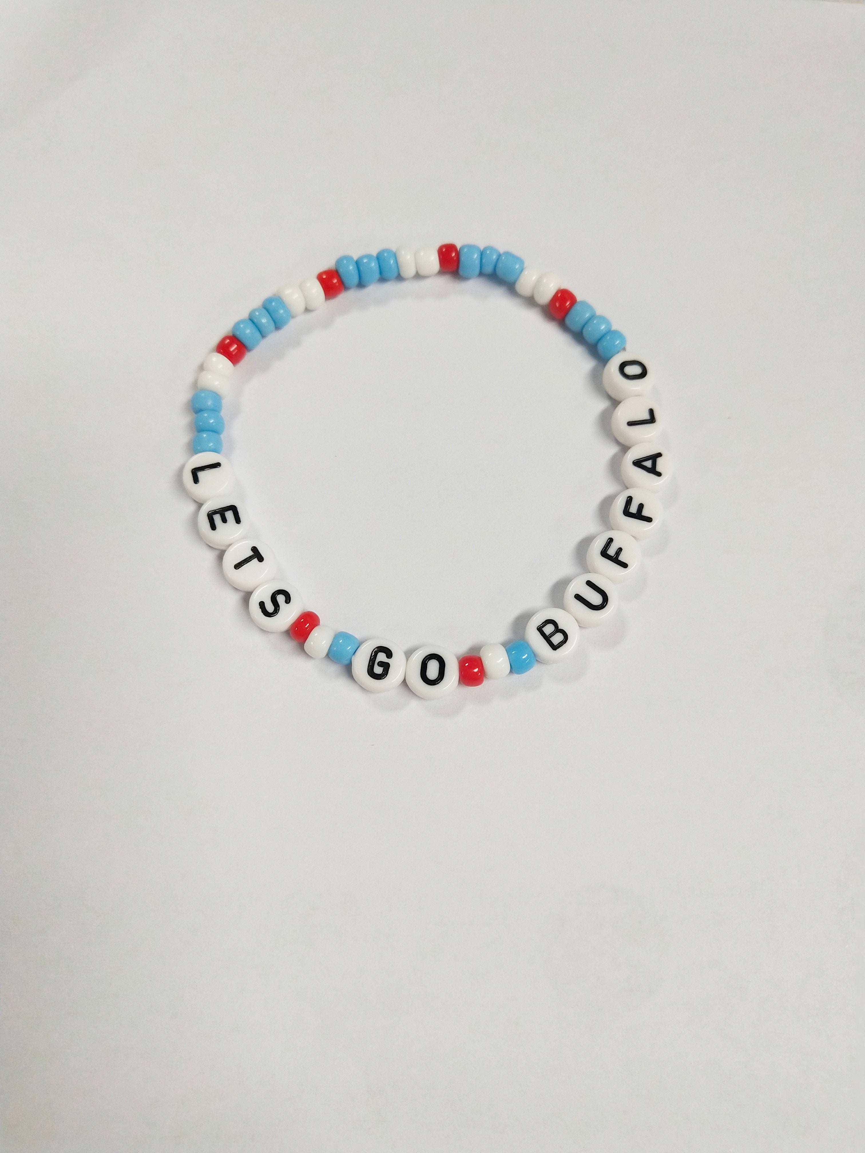 Buffalo Bills Beaded Bracelet 